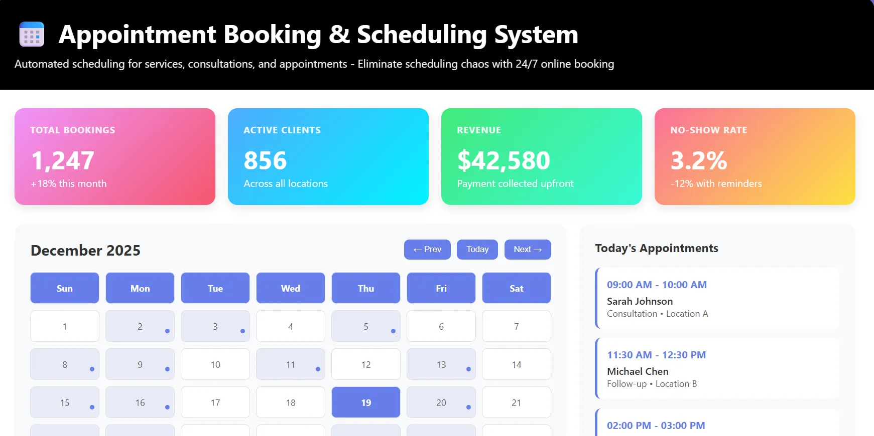 Appointment Booking & Scheduling